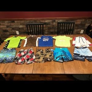 Lot of boys 3t and 4t swim trunks and tops